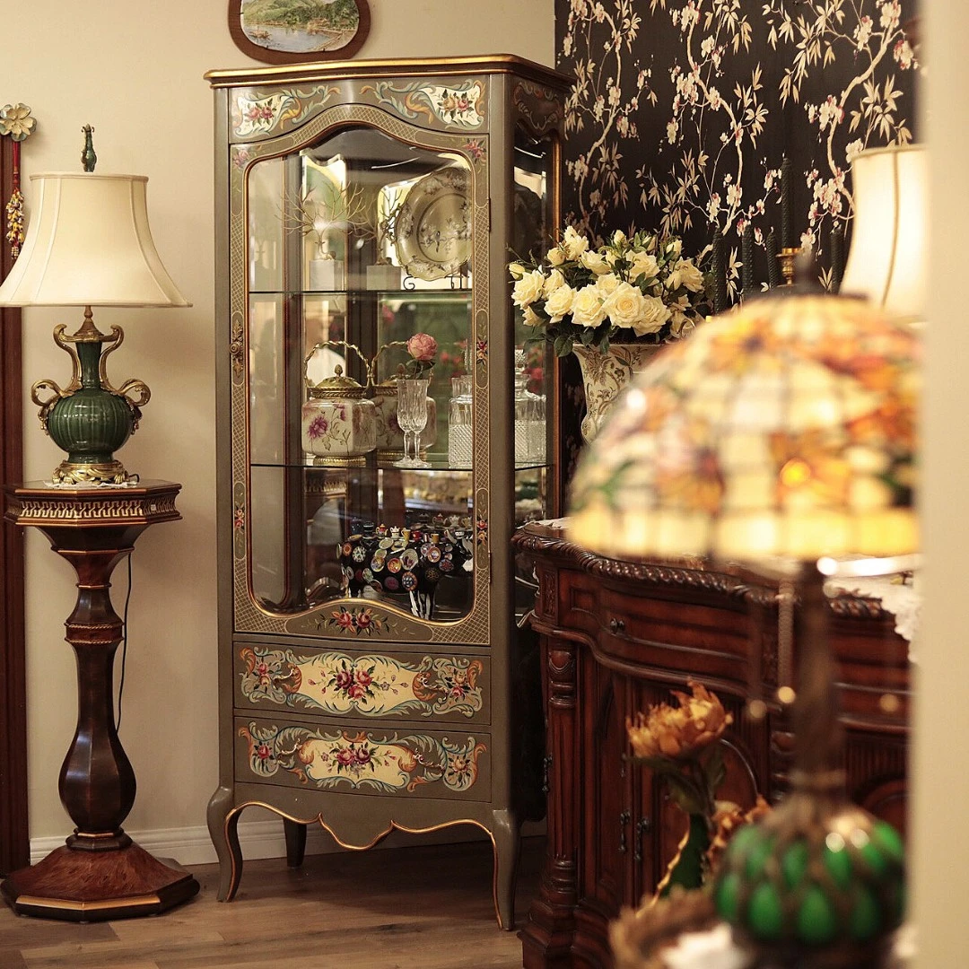 潇允饰家/酒柜/收纳柜/实木手绘/美式法式/客厅餐厅/高端/别墅