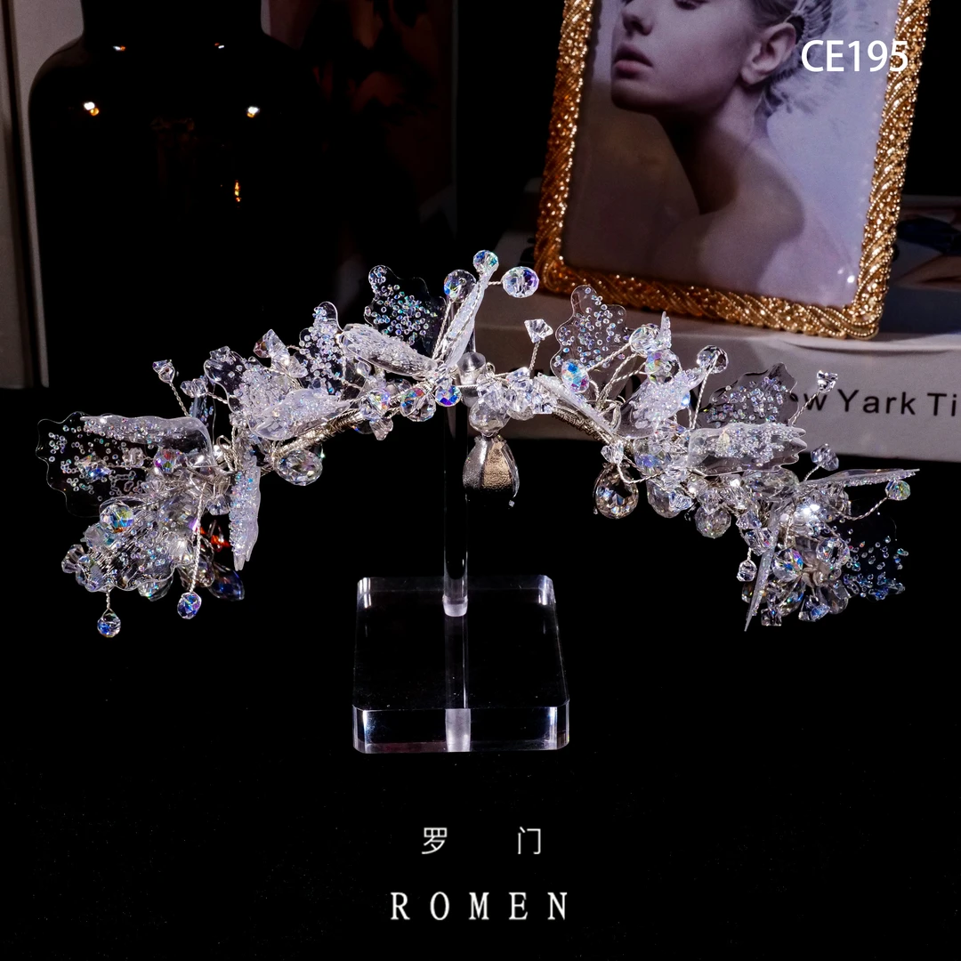 【（无耳饰）CE195皇冠】ROMEN新娘头饰化妆师跟妆饰品