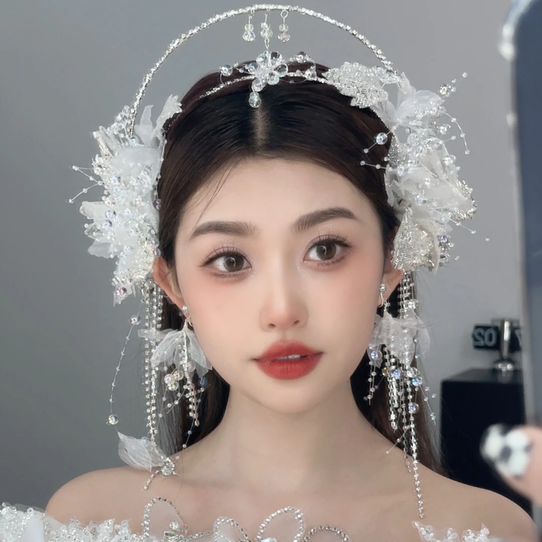 【(有耳饰)180666皇冠】ROMEN新娘头饰化妆师跟妆圣女冠唯美时尚