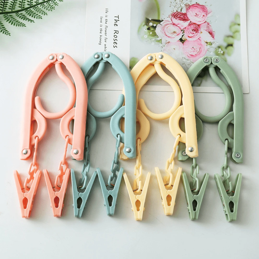 多功能伸缩折叠衣架家用旅行便携式可折叠创意晾衣服户外衣架防滑