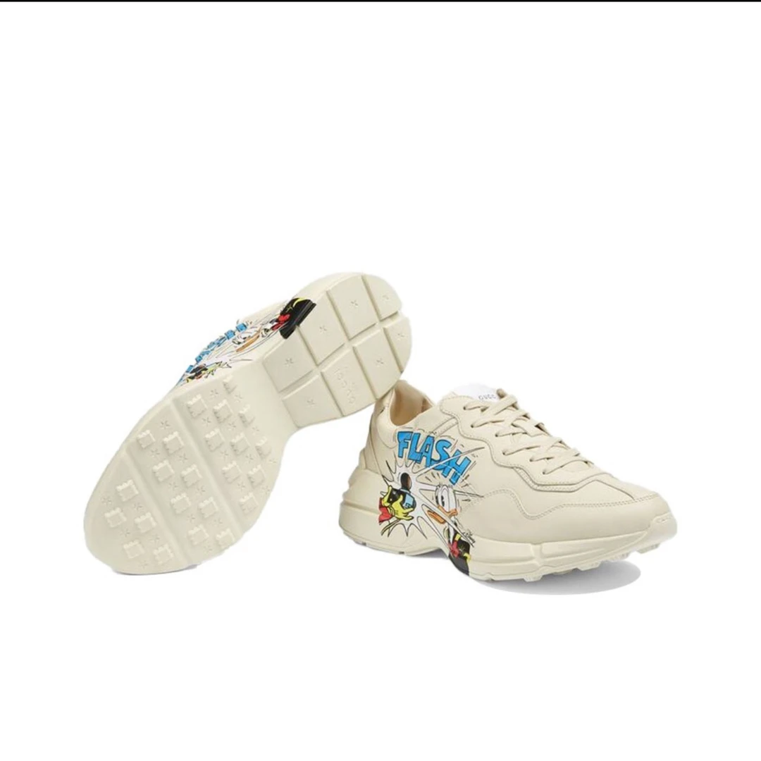 全新未使用 GUCCI/古驰 古驰 GUCCI 经典款米色唐老鸭老爹鞋潮流
