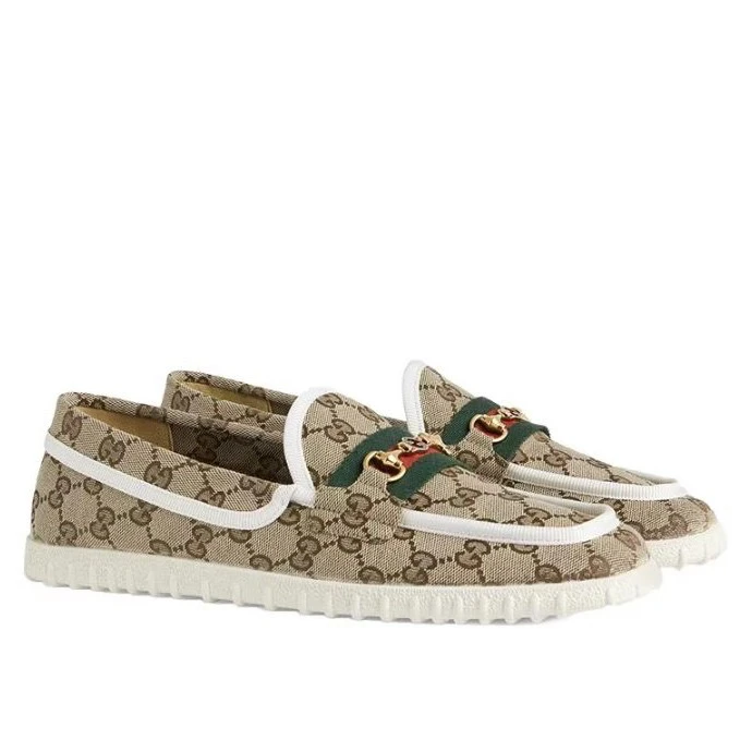 全新未使用 GUCCI/古驰 古驰 GUCCI 乌木色老花一脚蹬