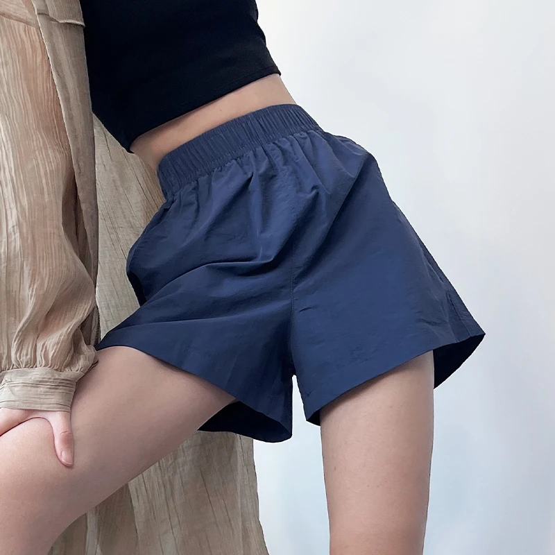 速干短裤女夏季胖mm薄款宽松大码冰丝a字休闲防晒阔腿运动五分裤
