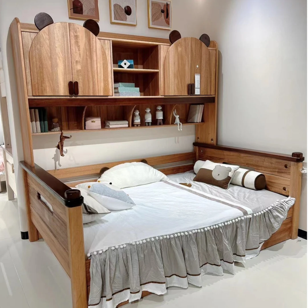 多功能组合床全实木红檀木衣柜床上柜下床小户型儿童房儿童床工厂