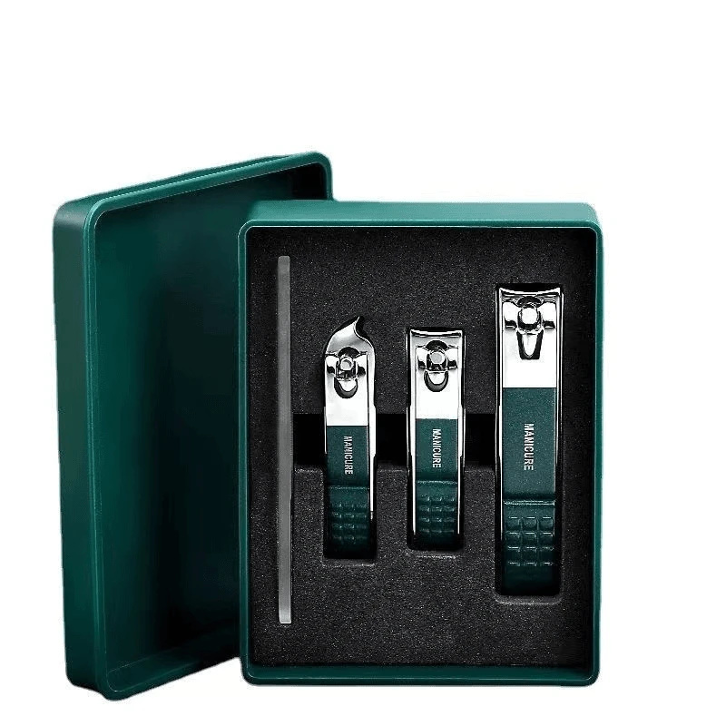 4件套斜口平口指甲剪大号指甲刀便携玻璃锉修甲【指甲刀套装】