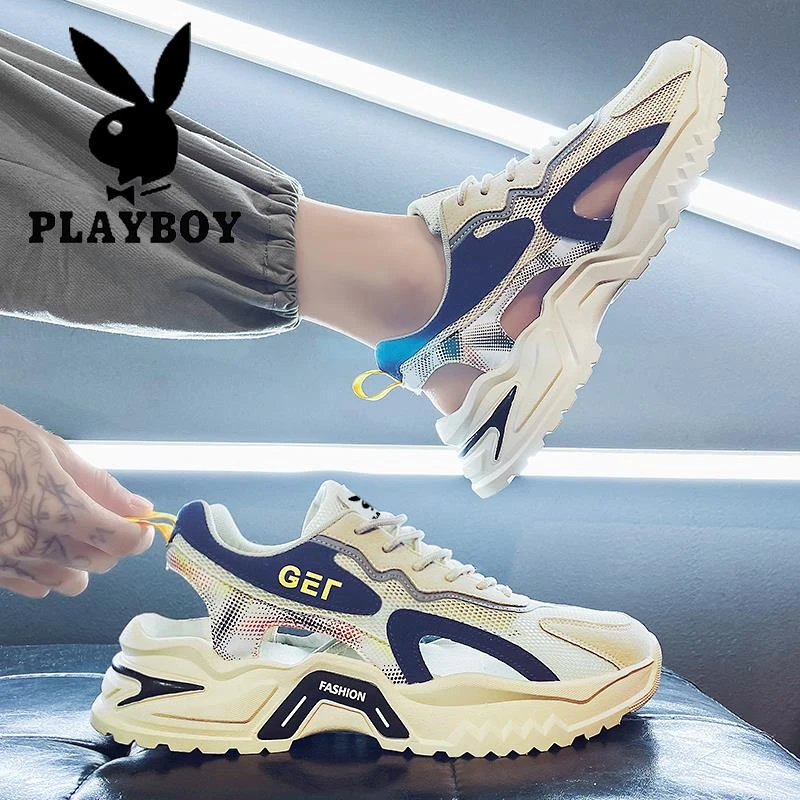 花花公子男士凉鞋2025冬季新款休闲百搭气镂空户外运动开车洞洞鞋