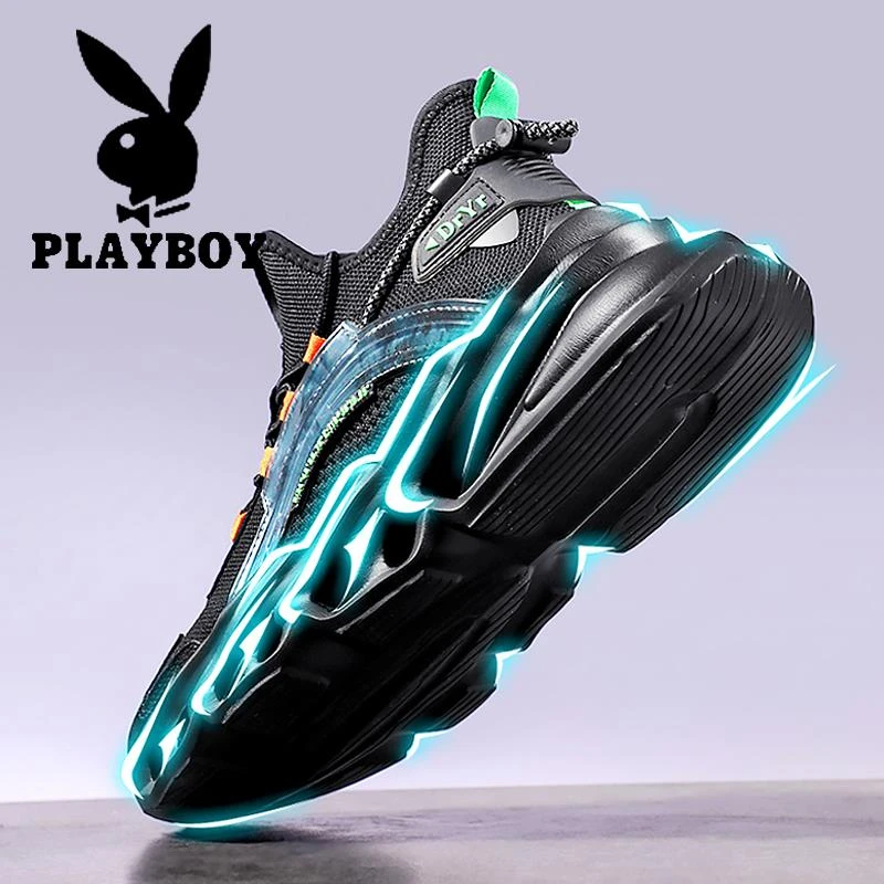 PLAYBOY老爹鞋男潮牌冬季2025新款网面透气老爹男鞋网面老爹男款