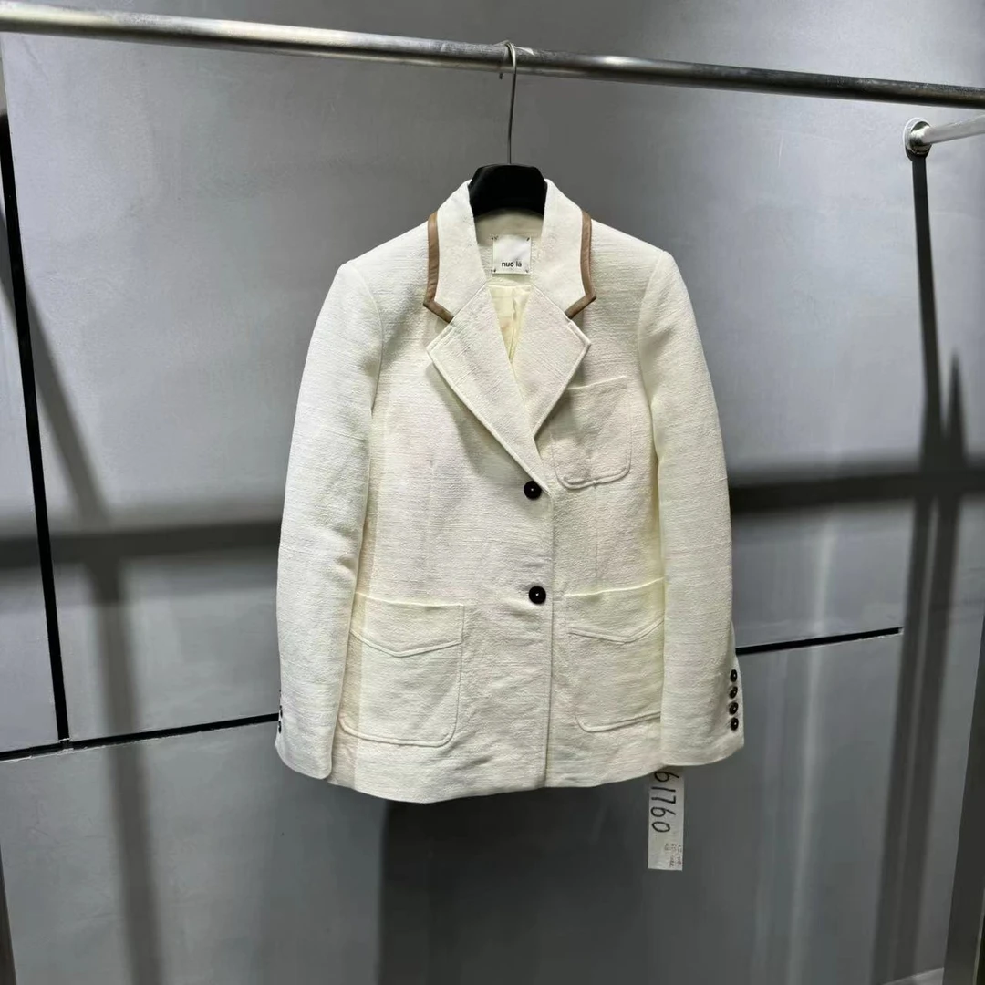 【ZHIXIAO】秋冬新款：咖皮条长袖西服61760