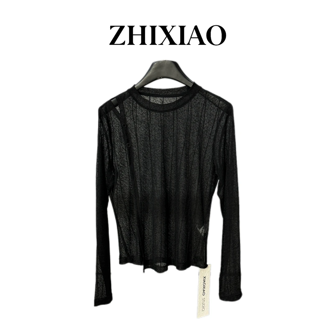 【ZHIXIAO】秋冬新款：蕾丝长袖上衣91395