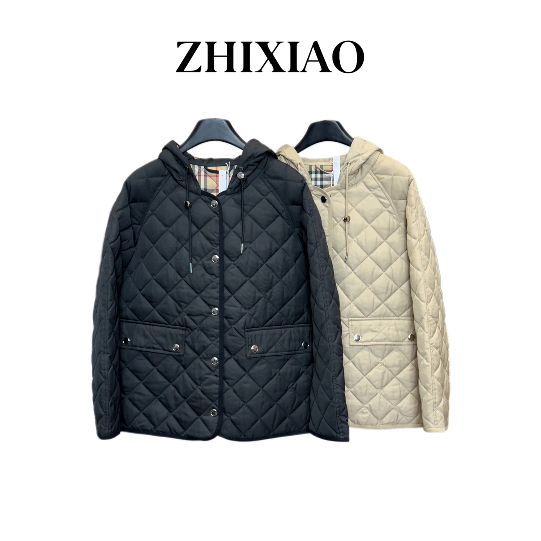 【ZHIXIAO】秋冬新款：菱形格羽绒服63087