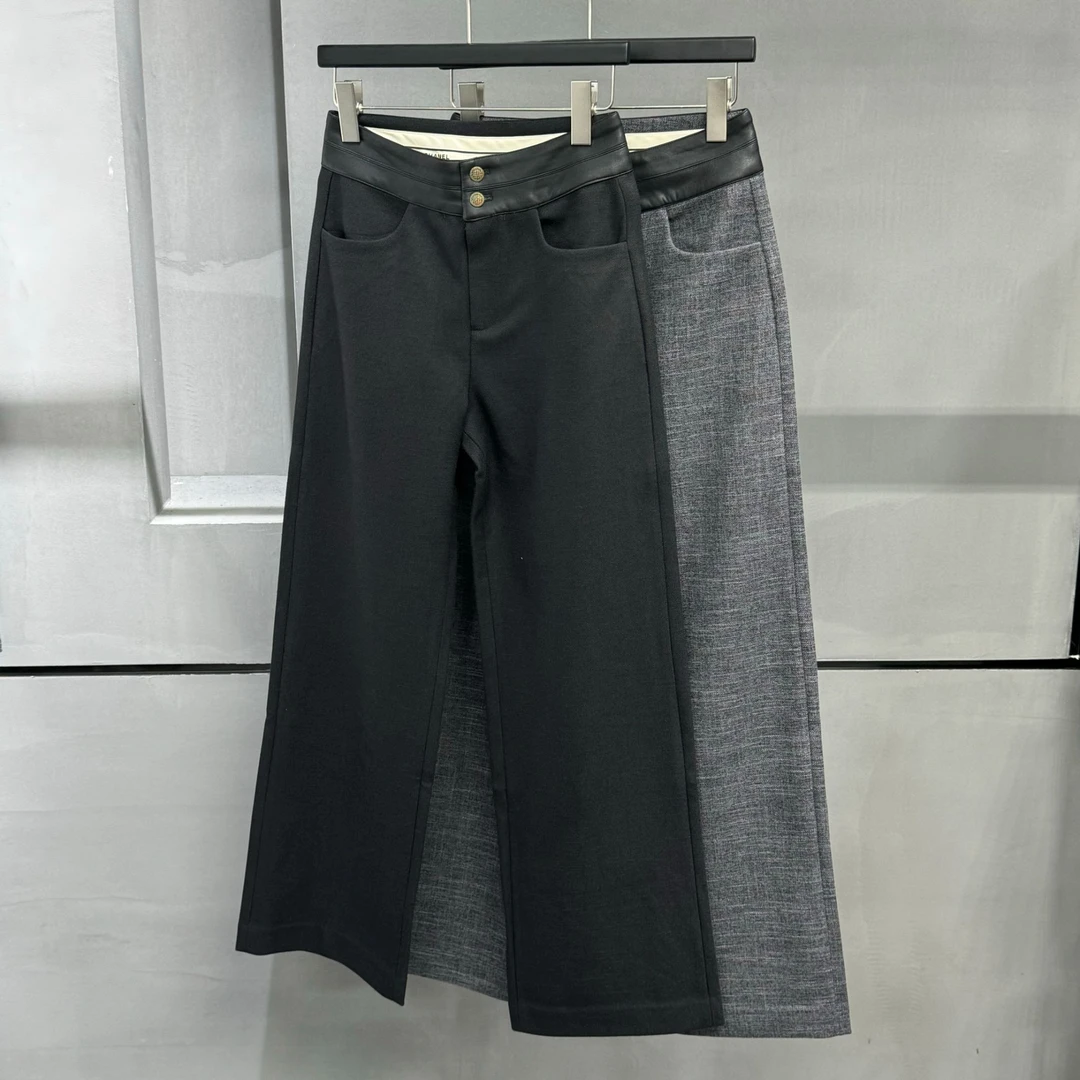 【ZHIXIAO】秋冬新款：腰头拼皮休闲裤89133