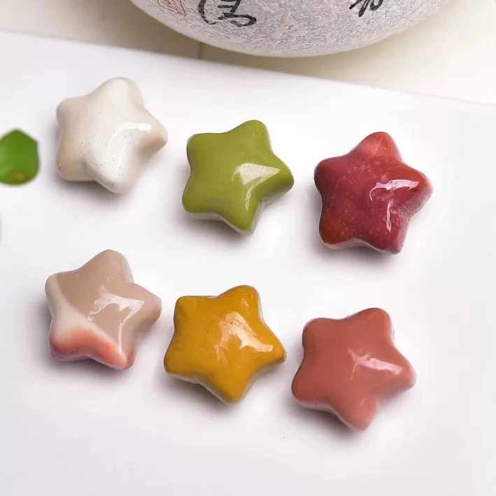 天然阿拉善玛瑙小提溜吊坠月亮星星爱心挂坠万能扣手链配件