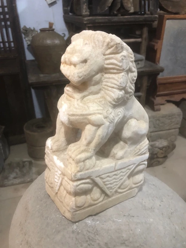 北京房山汉白玉狮子22/8/12.5