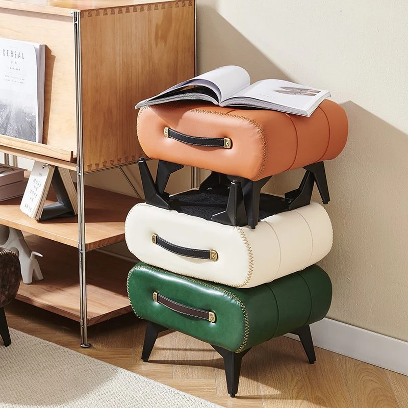 家用矮凳入户门口手提凳客厅沙发脚踏板凳收纳小凳子入户换鞋凳