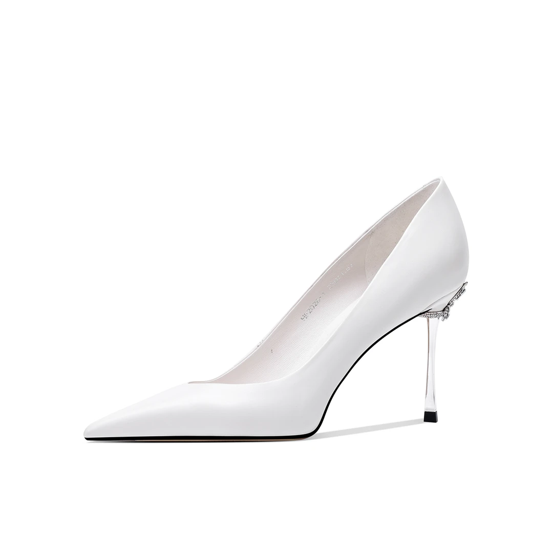 秋冬浅口高跟单鞋上新尖头细高跟女士2024款气质女人款时装单鞋黑