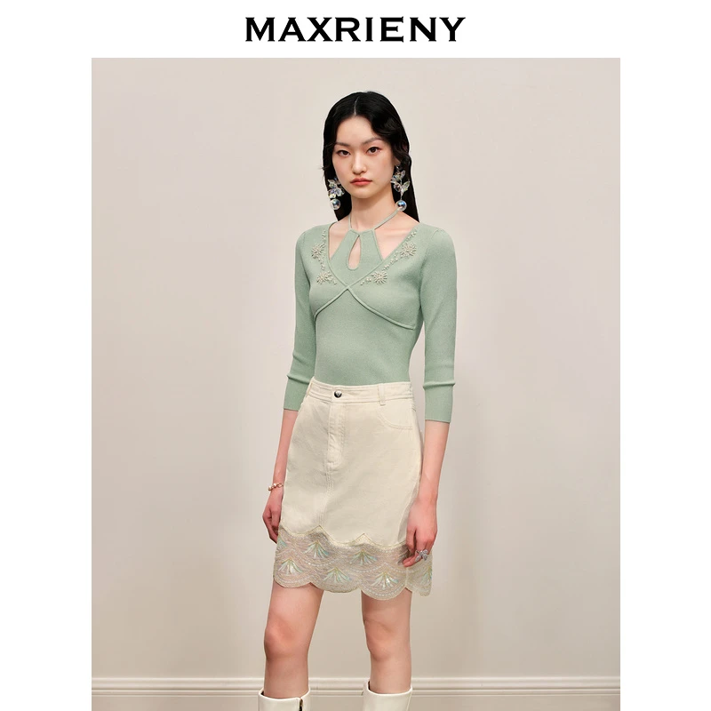 【高高甄选】MAXRIENY【商场同款】秋针织衫