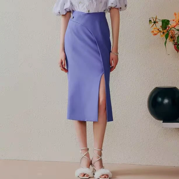 【蜜思仝】MAXRIENY精致轻奢鱼尾裙不 规则层叠半裙-商场同款