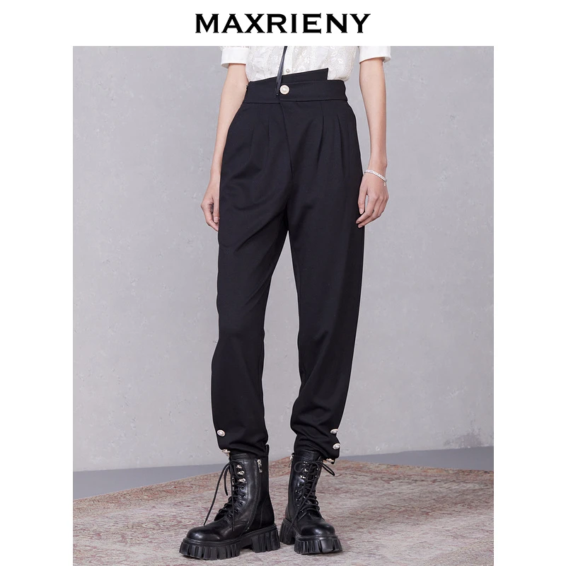 【高高甄选】MAXRIENY休闲裤高腰