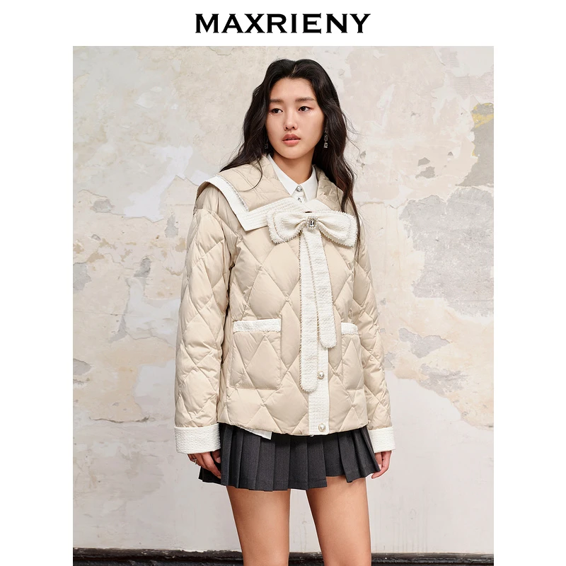 【诗语专属】MAXRIENY精致小香风羽绒服秋冬新款外套女雅丹风