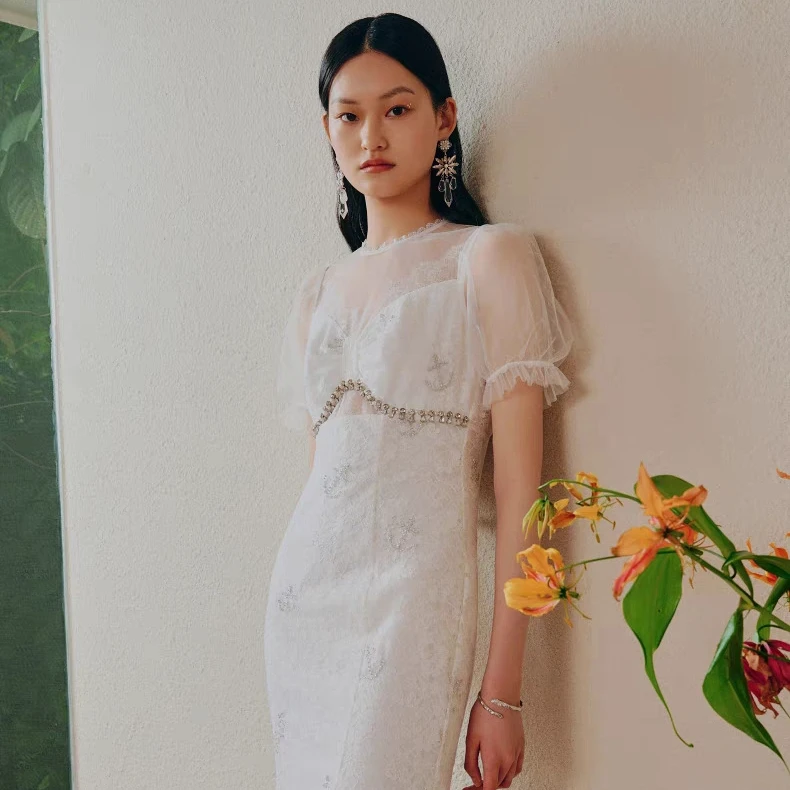 【千颂妮专属】 MAXRIENY美人鱼连衣裙夏季新款新中式裙子