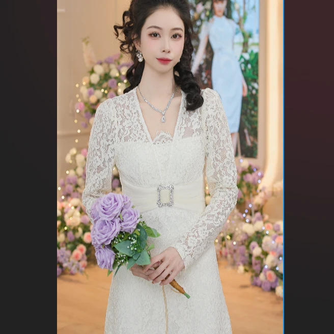 【昕昕严选】MAXRIENY20年春季新款宫廷氛围感连衣裙