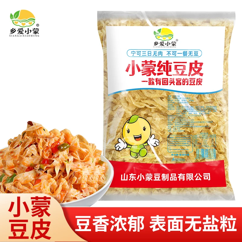 乡爱小蒙 小蒙纯豆皮 小蒙豆制品 无盐粒纯豆皮750g