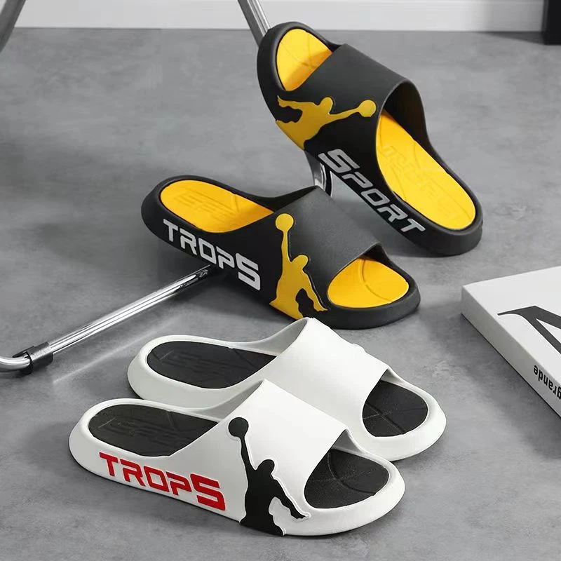 拖鞋男炫酷大气外穿篮球QD家居家用踩屎感室内浴室防滑运动凉拖鞋