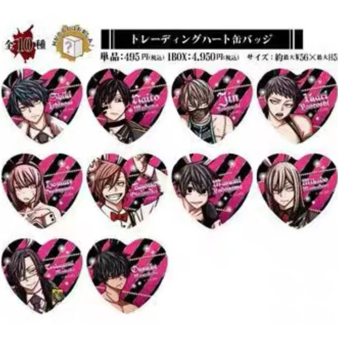 【现货】桃园暗鬼 心型兔女郎徽章 全10种 （未成年禁止下单）