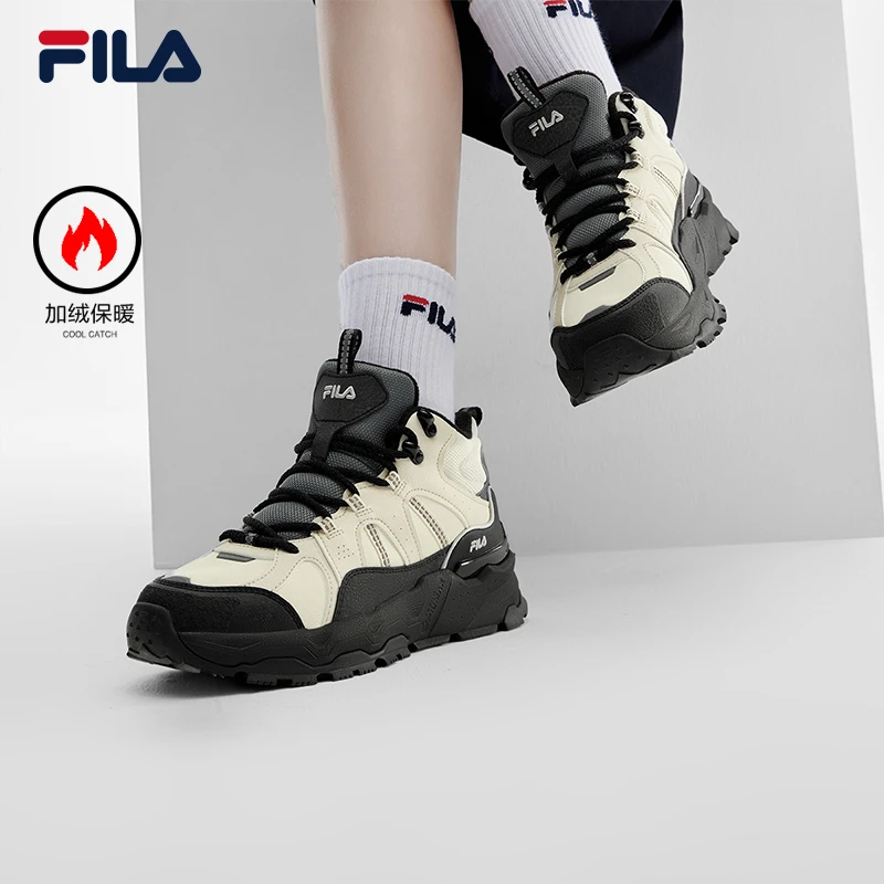 Fila/斐乐女鞋【满天星复古运动鞋】冬季时尚加绒老爹鞋F12W342125F
