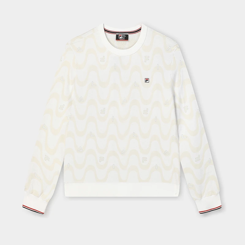 FILA斐乐长袖运动时尚宽松圆领潮流经典秋冬女士卫衣F11W341402F