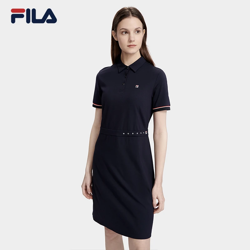Fila/斐乐女装夏季新款【时尚休闲】简约显瘦百搭连衣裙F11W321305F