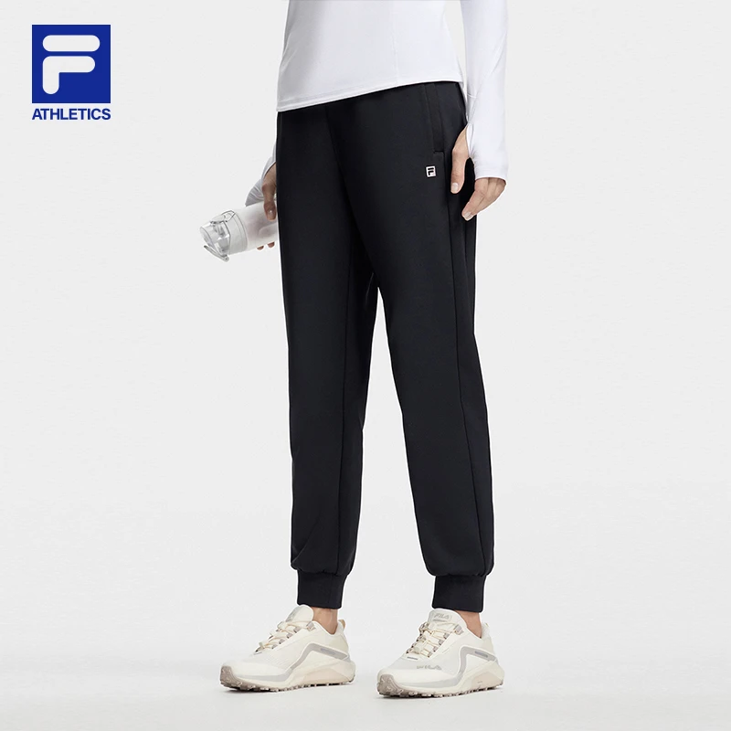 FILA/斐乐女裤冬季【加绒加厚】保暖舒适弹力针织长裤A11W341608F