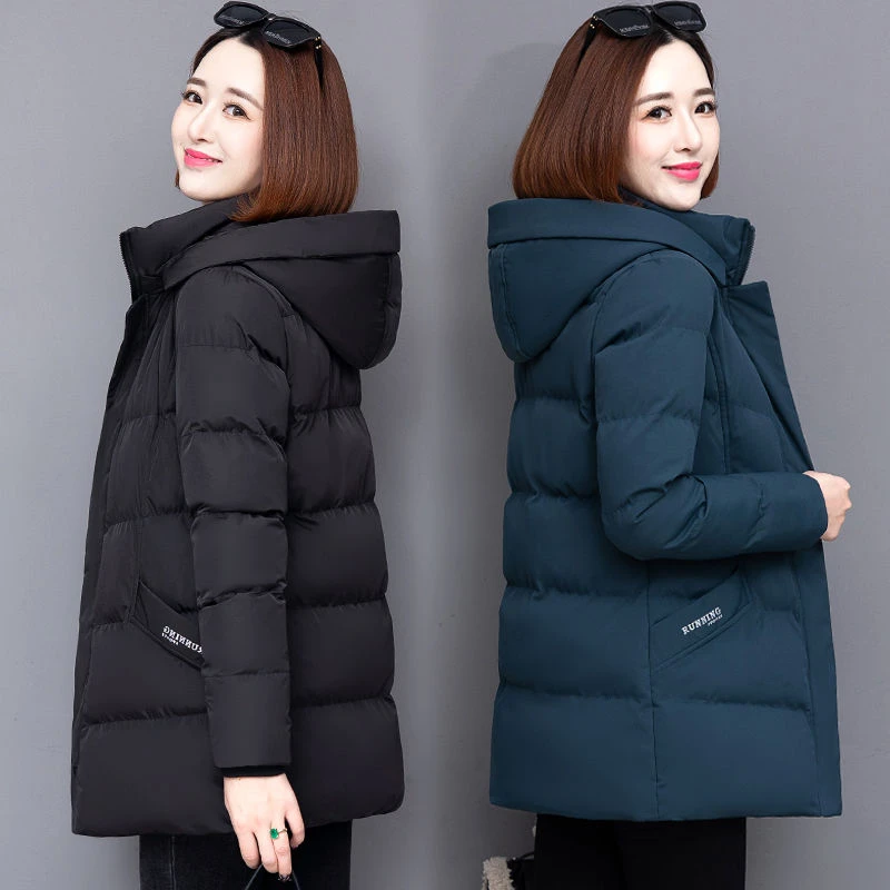 【可脱卸帽】棉服女中长款韩版新款宽松加厚棉衣大码外套冬季棉袄