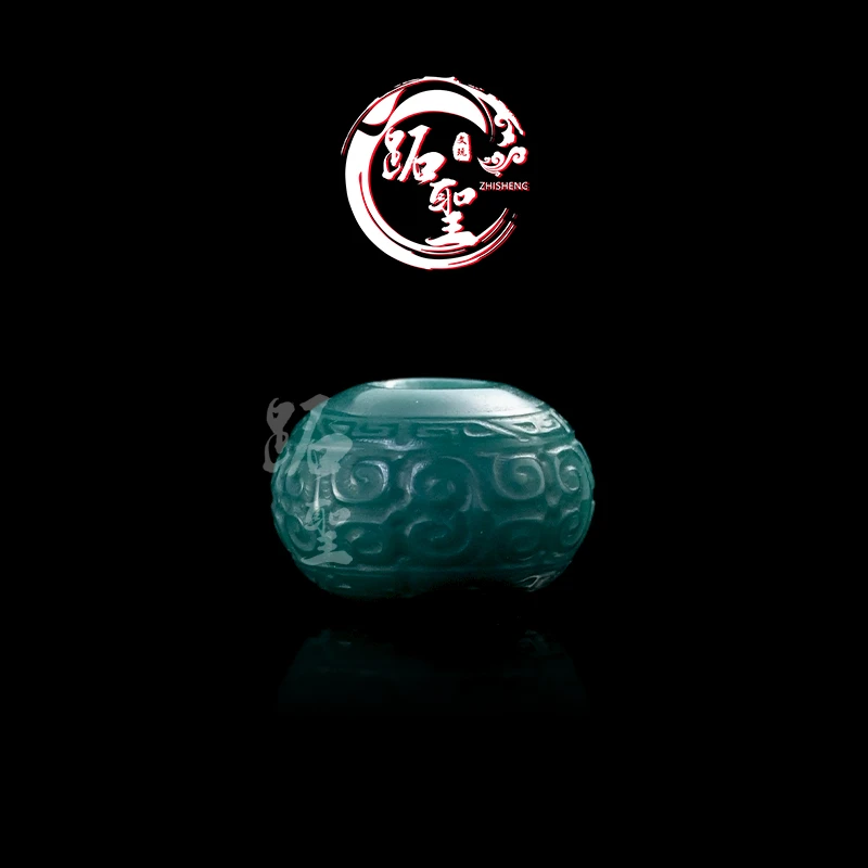 15.5MM雪巴琉璃回纹老型墩子桶珠隔珠文玩椰蒂菩提手串配饰配珠