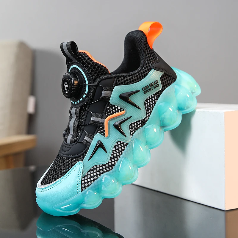 男童鞋子2025春潮款网面透气运动鞋学生中大童防臭舒适跑步鞋