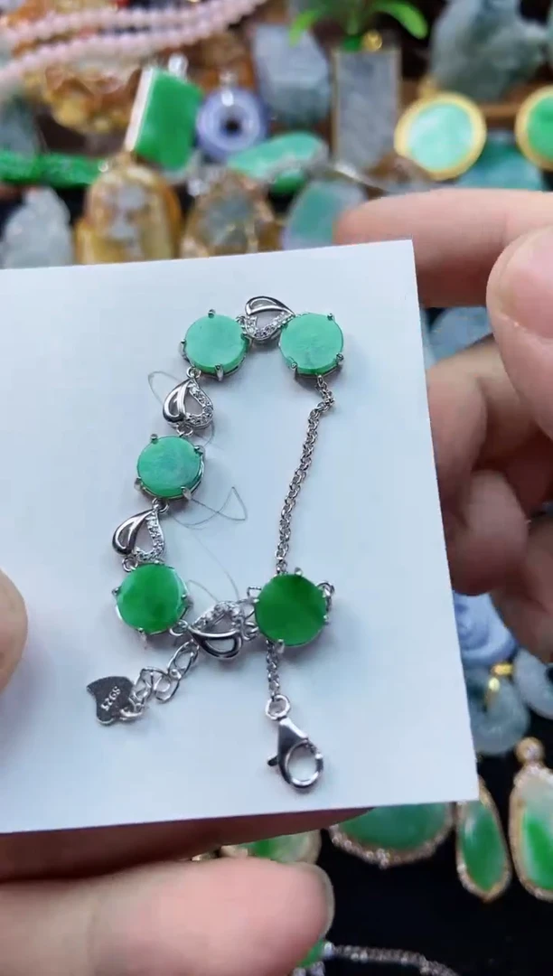 【闪购商品】翡翠颈饰银S925镶嵌多样性发货一件