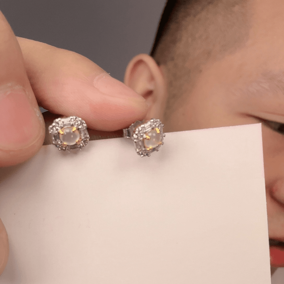 翡翠颈饰银S925镶嵌一对一单