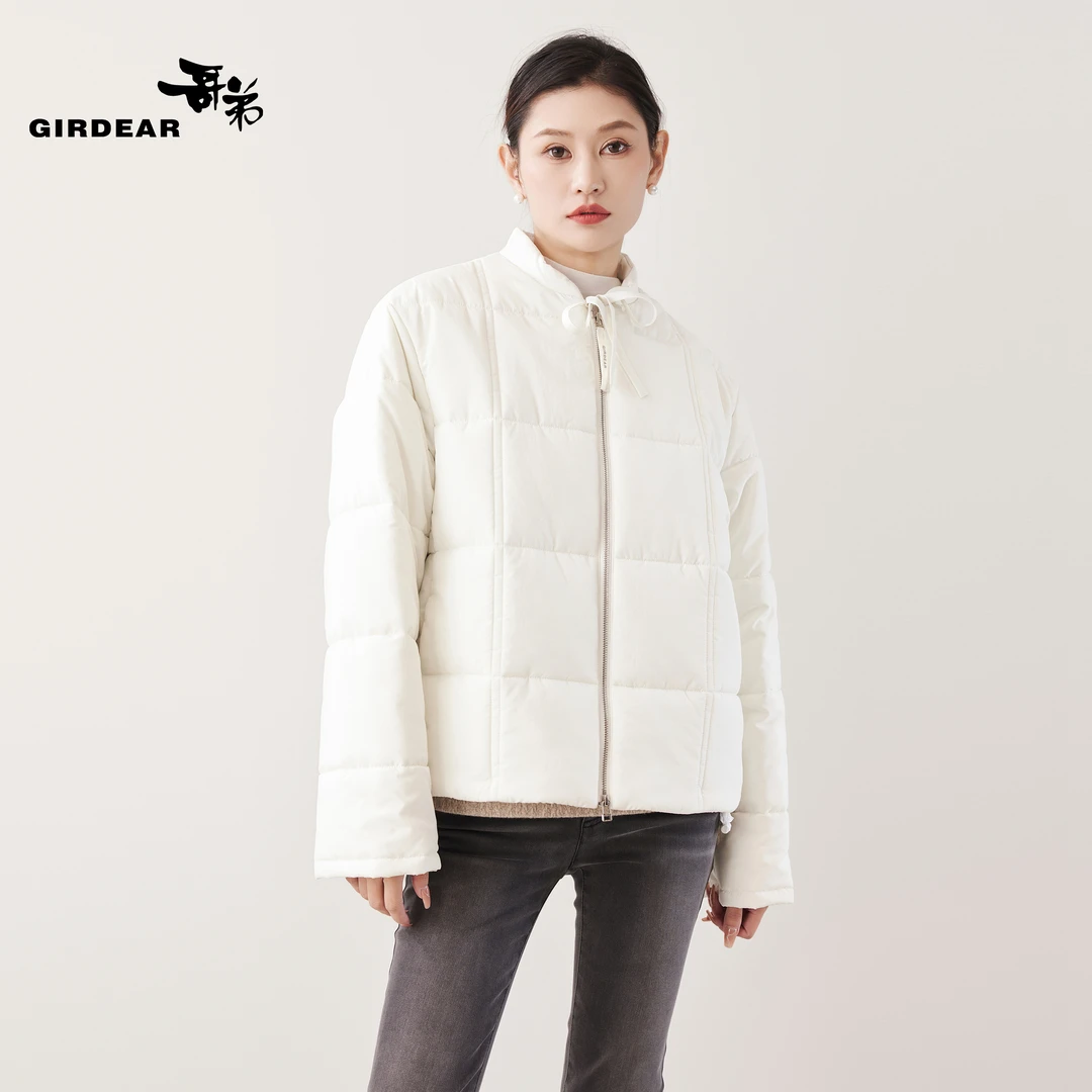 GIRDEAR/哥弟时尚休闲立领保暖简约新雪丽棉服1400701-1105071-00