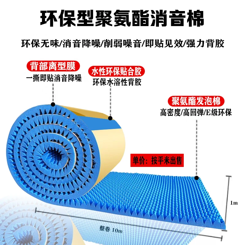 臻煌环保高密度隔音棉墙体房间卧室鼓房KTV消音降噪吸音板自粘