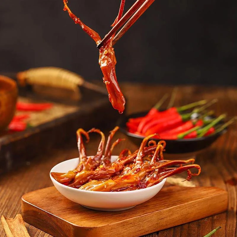 鸭舌湖南特产辣酱香卤味货常德小吃下酒菜休闲宵夜不长胖零食笋0g