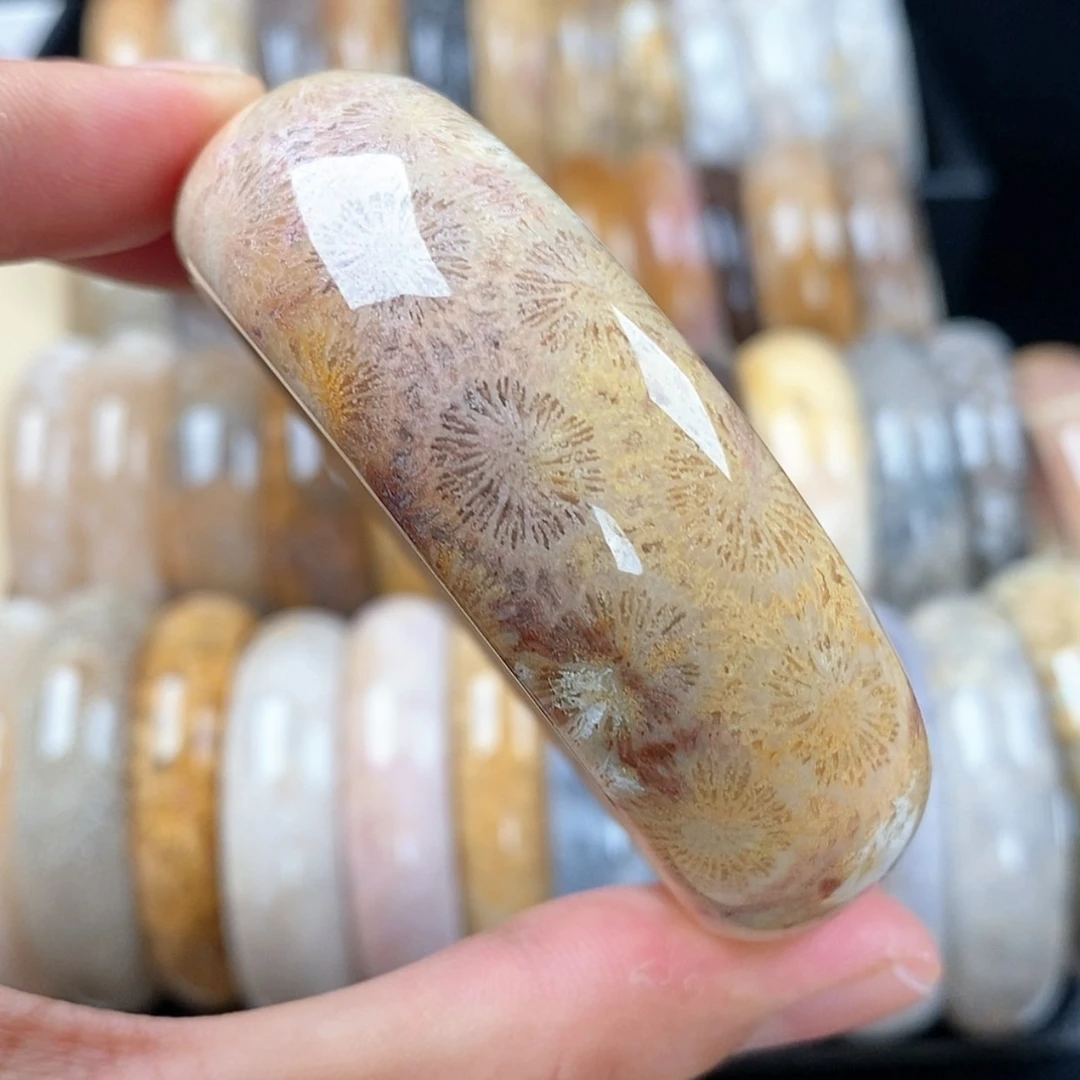 【闪购商品】硅化珊瑚(珊瑚玉)圈口59未镶嵌