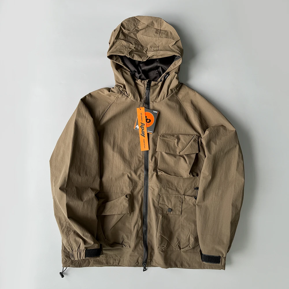 山系户外冲锋衣男女款徒步骑行休闲工装外套宽松薄款防风防泼水