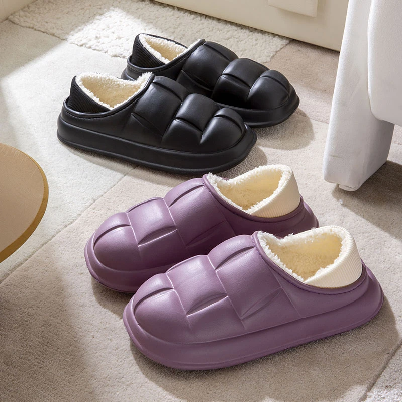 棉拖鞋女款包跟防水秋冬季2024新款防滑加厚保暖居家外穿情侣棉鞋
