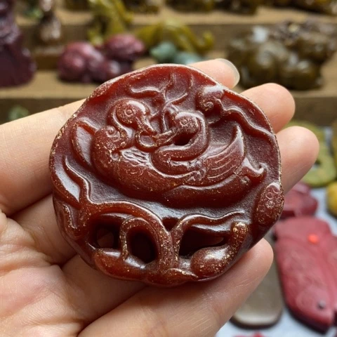 蛇纹石玉颈饰未镶嵌35