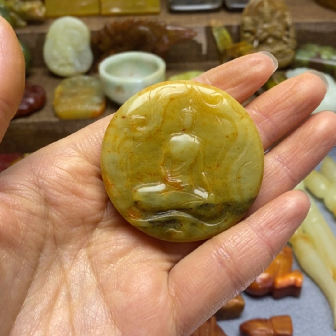 【闪购商品】蛇纹石玉颈饰未镶嵌16