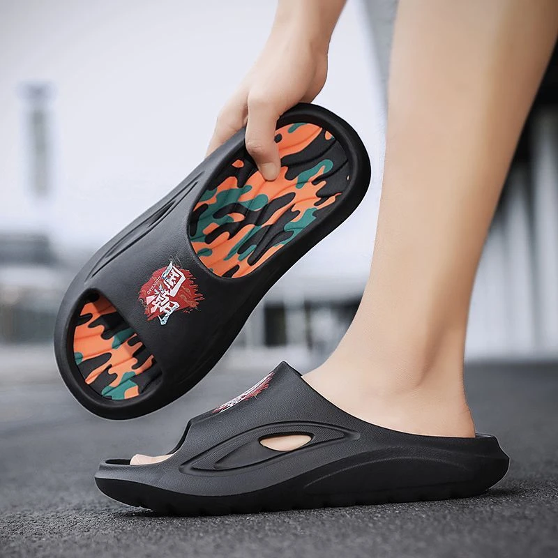 夏季一字拖男2024新款外穿踩屎感拖鞋男款防滑软底青少年沙滩凉拖