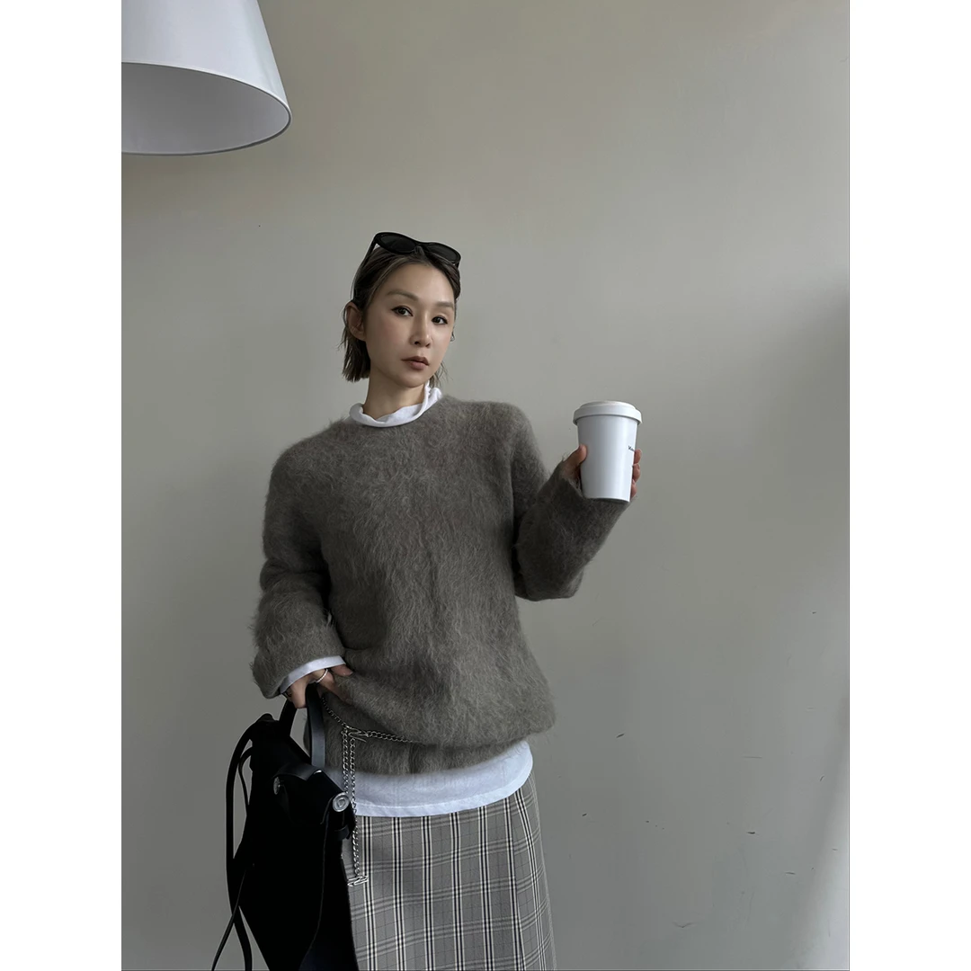 SOLSOL-YEARLY PLAN品牌 24秋冬新款羊驼毛套头毛衣P4DSWT1602