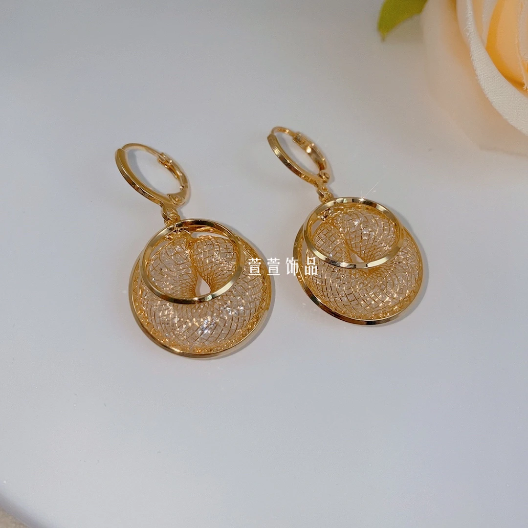 铜合金无非金属耳饰 轻奢气质时尚气质百搭高级感耳环0358