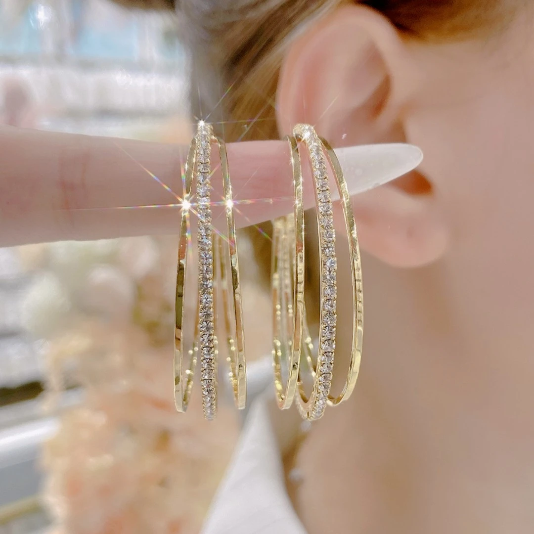 铜合金耳饰 三生三世时尚气质4675百搭个性欧美夸张简约大耳圈