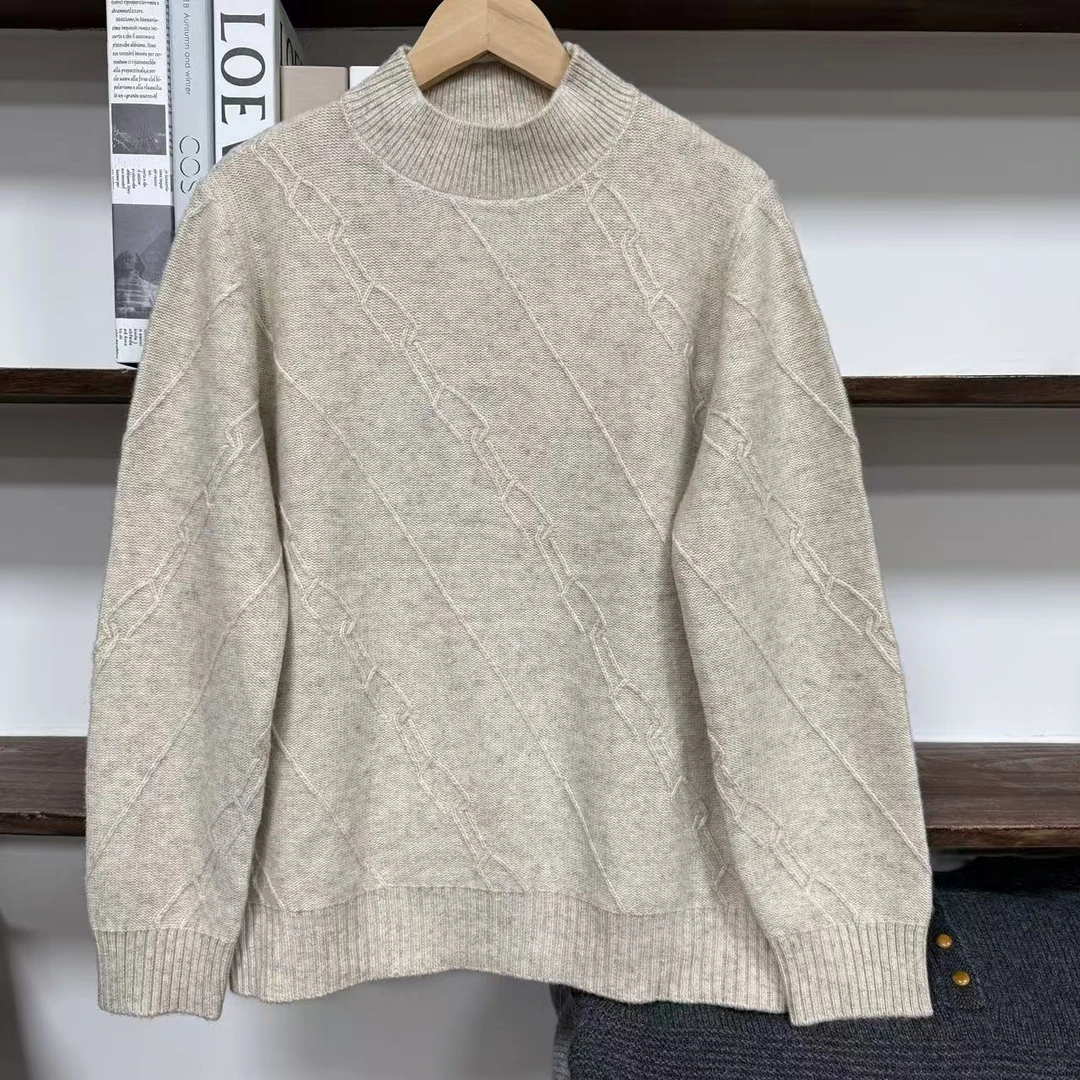 【左耳出品】冬季高货100%牦牛绒半高领基础款打底上衣保暖HYM821